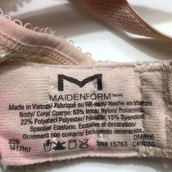 34B dusty pink Lacey maiden form underwire bra - Picture 3 of 5